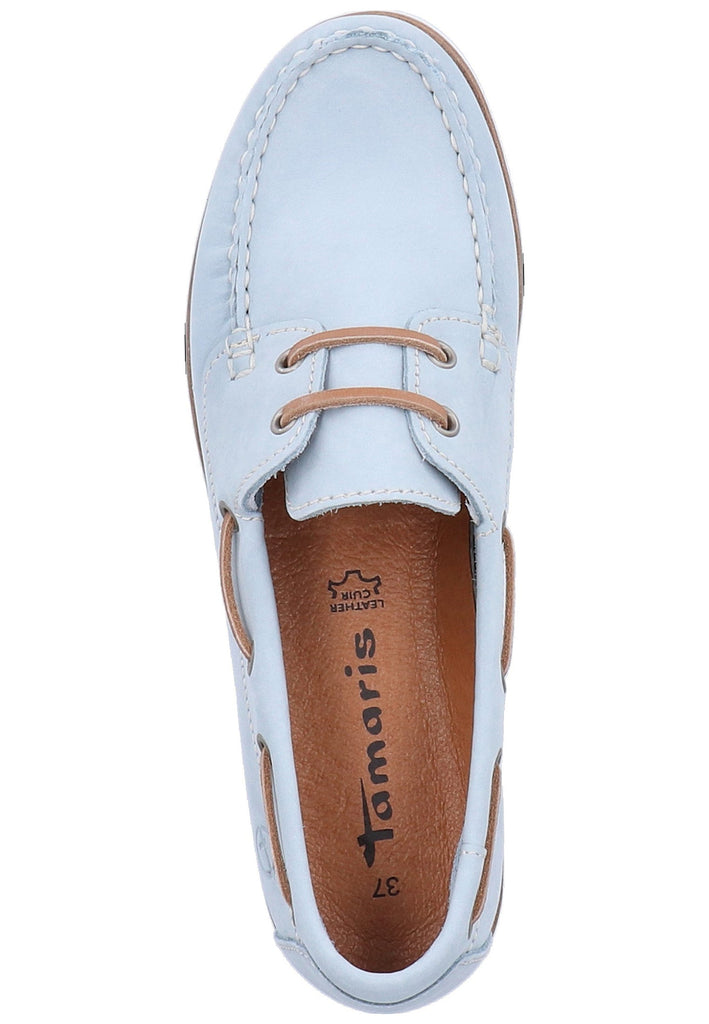 Tamaris Halbschuhe Nubukleder Blau - surf4shoes