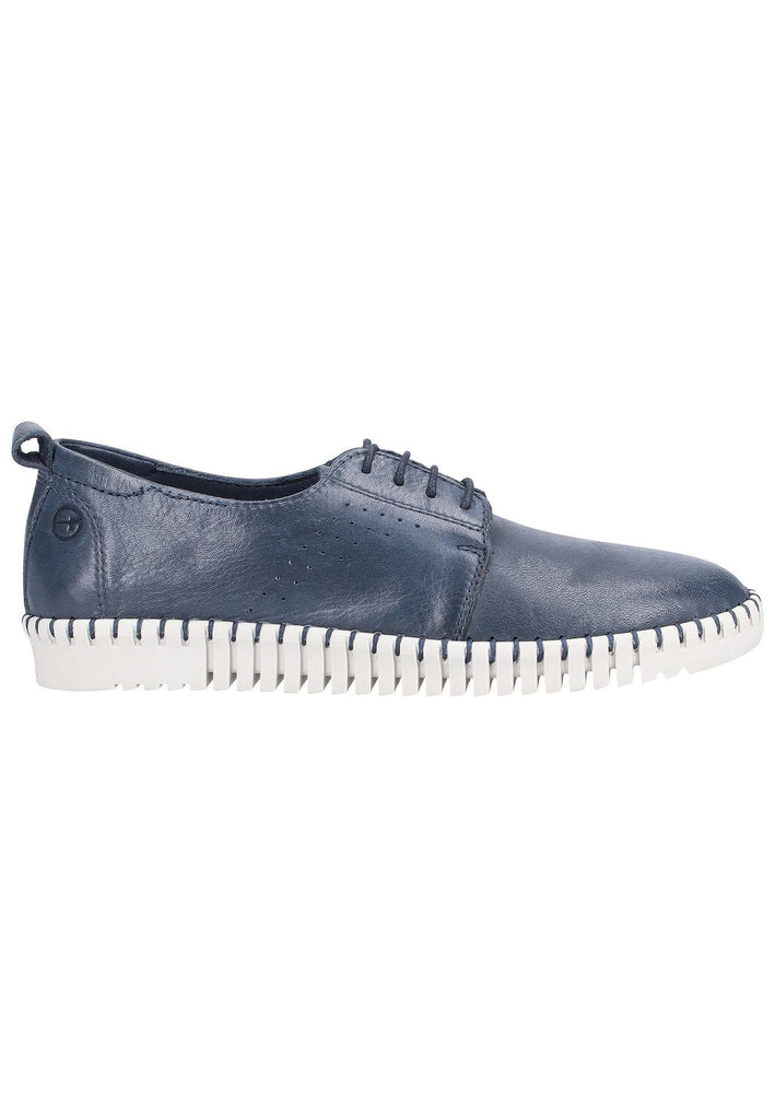 Tamaris Halbschuhe Leder Navy - surf4shoes