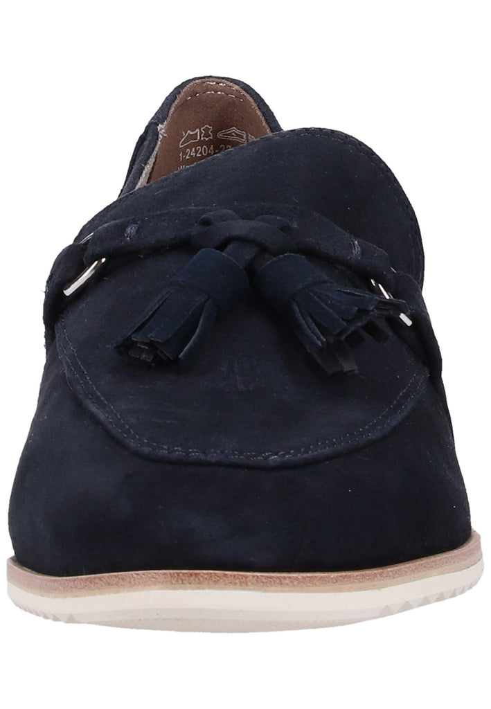 Tamaris Slipper Veloursleder Navy - surf4shoes