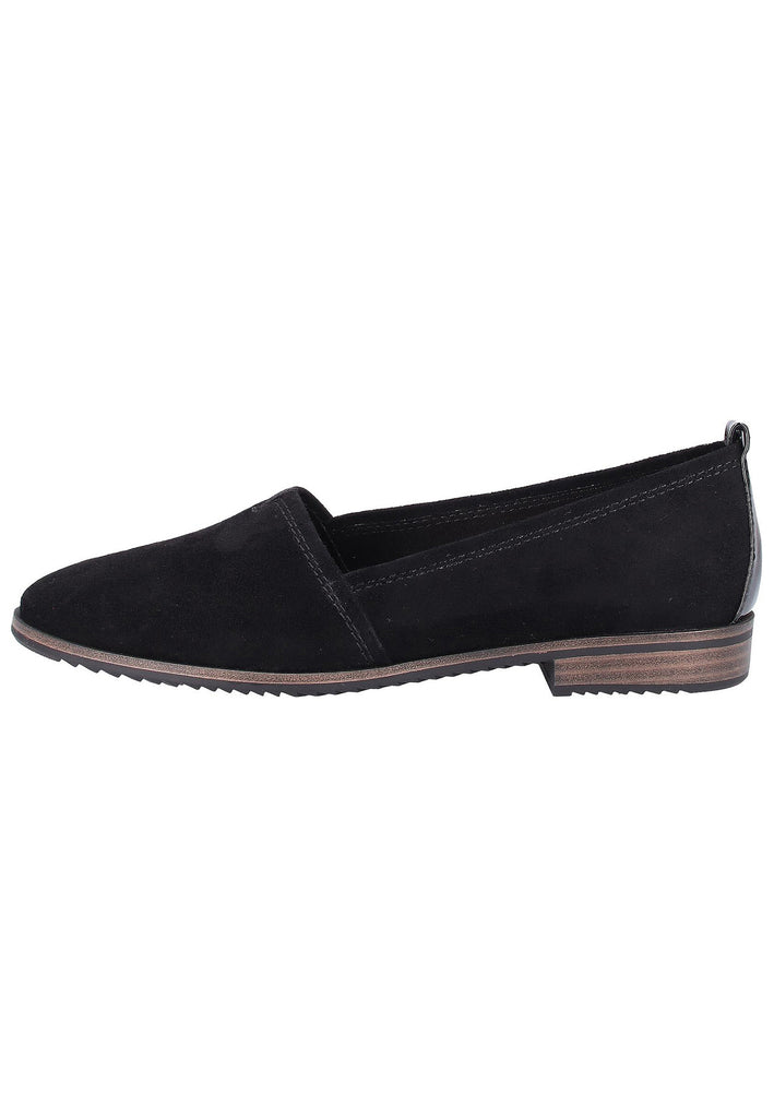 Tamaris Slipper Veloursleder/Textil Schwarz - surf4shoes