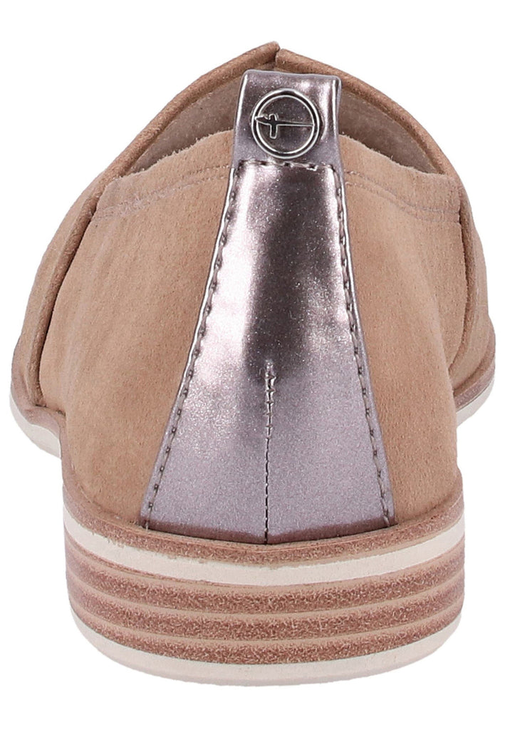Tamaris Slipper Veloursleder/Textil Braun - surf4shoes