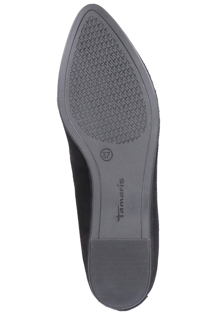 Tamaris Ballerinas Veloursleder Schwarz - surf4shoes