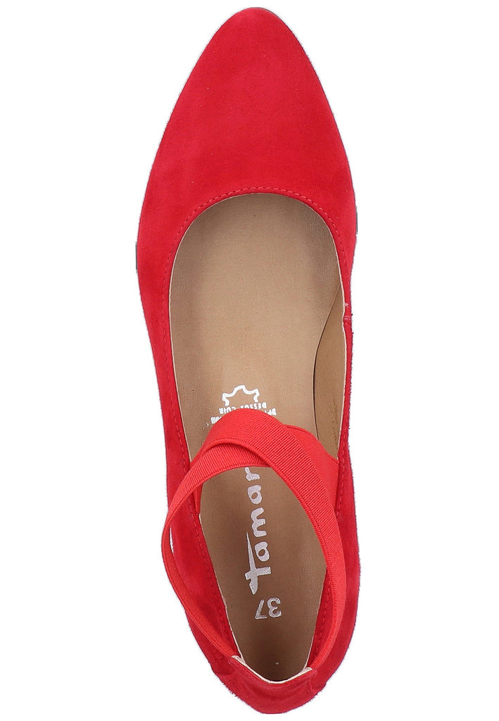 Tamaris Ballerinas Veloursleder/Textil Rot - surf4shoes