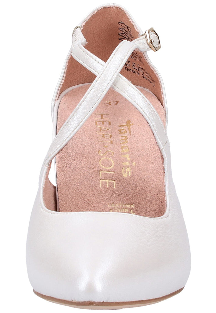 Tamaris Pumps Leder Weiß - surf4shoes