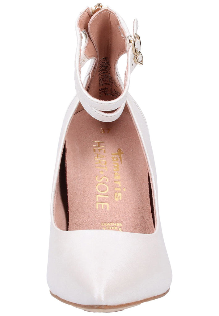 Tamaris Pumps Leder Weiß - surf4shoes