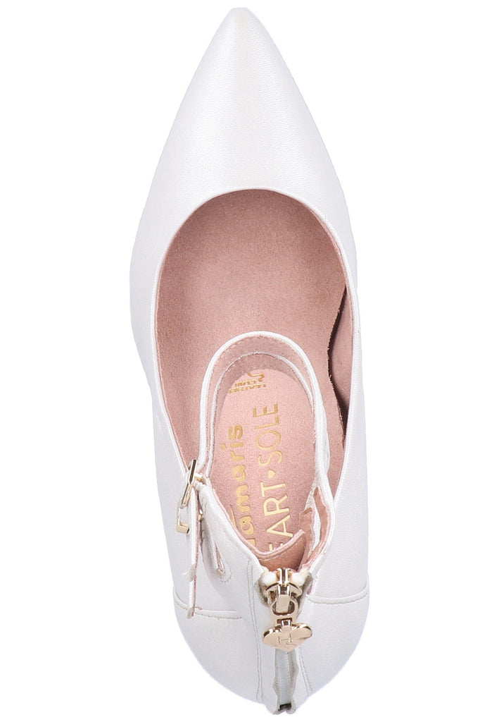 Tamaris Pumps Leder Weiß - surf4shoes