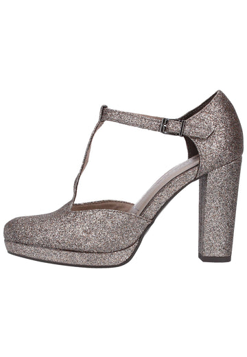Tamaris Pumps Lederimitat Grau - surf4shoes
