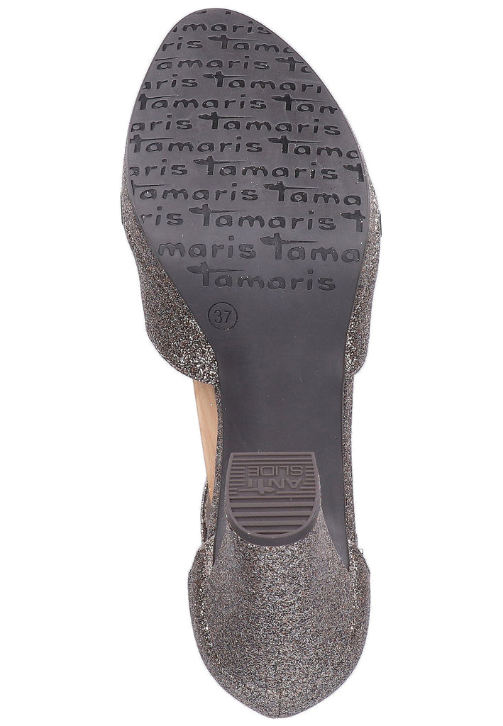 Tamaris Pumps Lederimitat Grau - surf4shoes