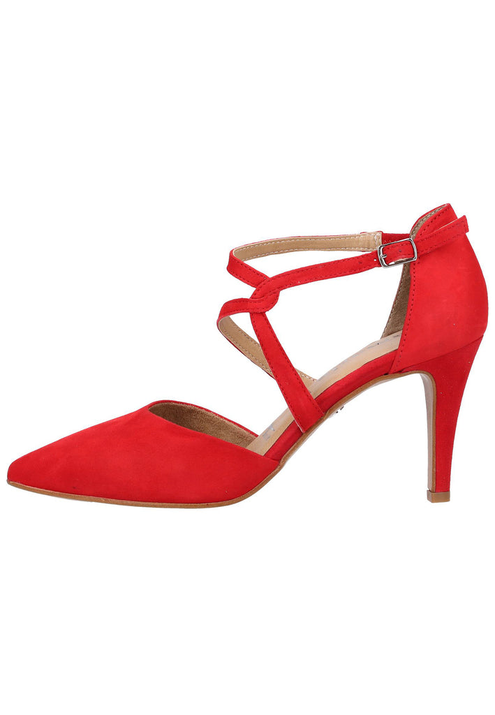 Tamaris Pumps Veloursleder Rot - surf4shoes