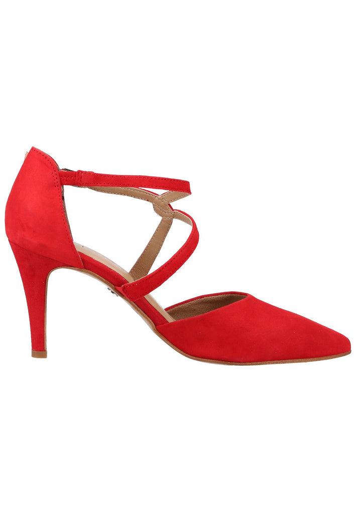 Tamaris Pumps Veloursleder Rot - surf4shoes