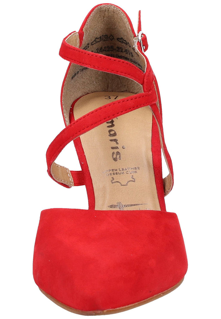Tamaris Pumps Veloursleder Rot - surf4shoes