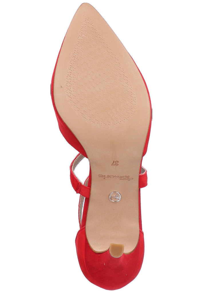 Tamaris Pumps Veloursleder Rot - surf4shoes