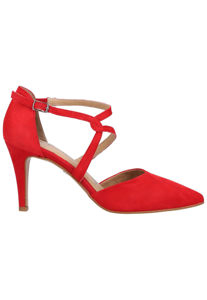 Tamaris Pumps Veloursleder Rot - surf4shoes