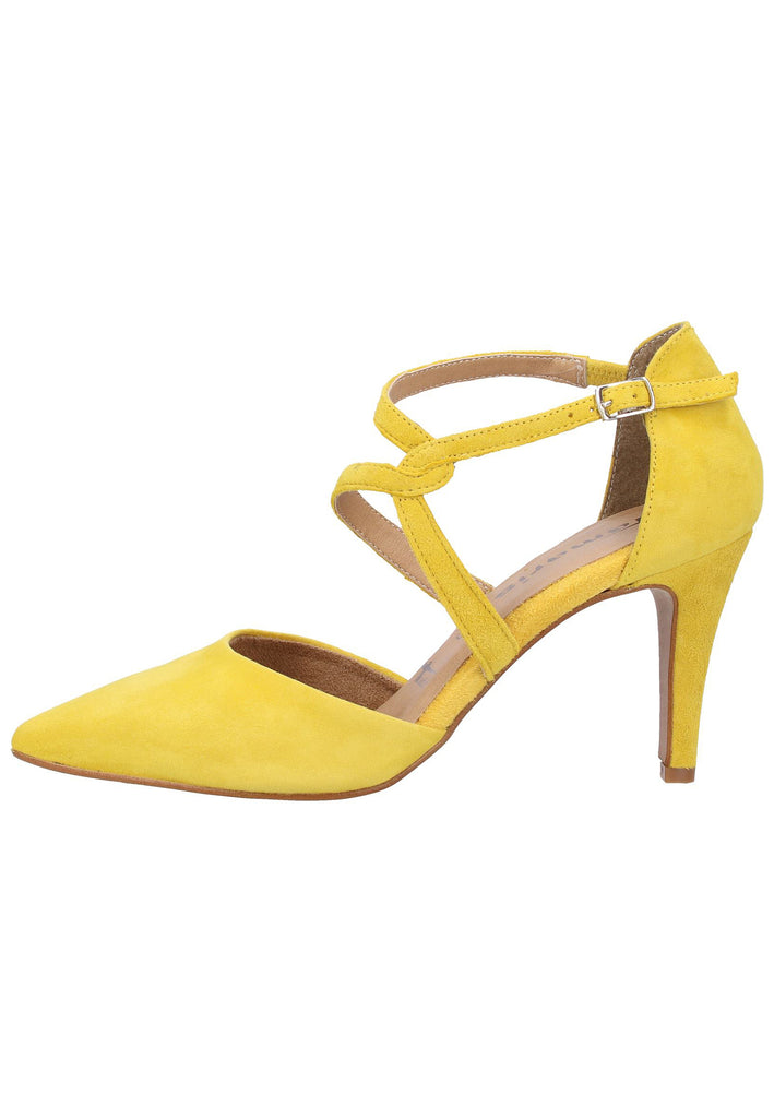 Tamaris Pumps Veloursleder Gelb - surf4shoes