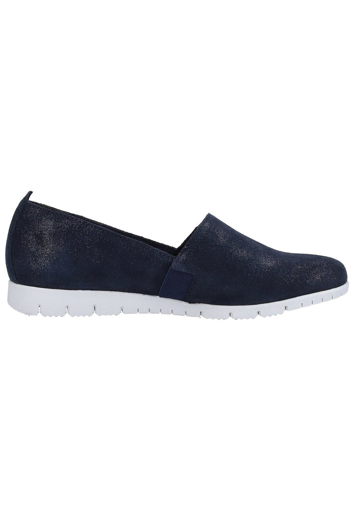 Tamaris Slipper Veloursleder Navy - surf4shoes