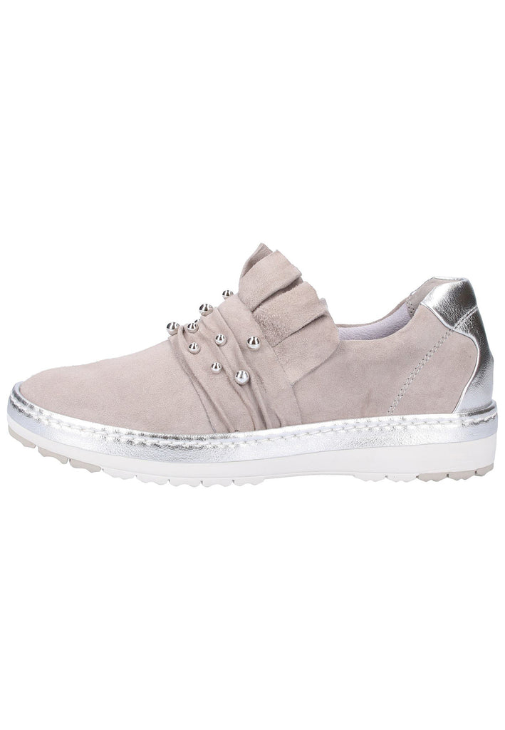 Tamaris Slipper Leder/Textil Silber - surf4shoes