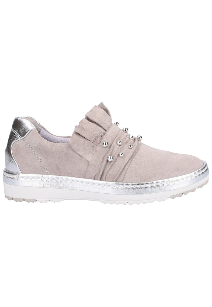 Tamaris Slipper Leder/Textil Silber - surf4shoes