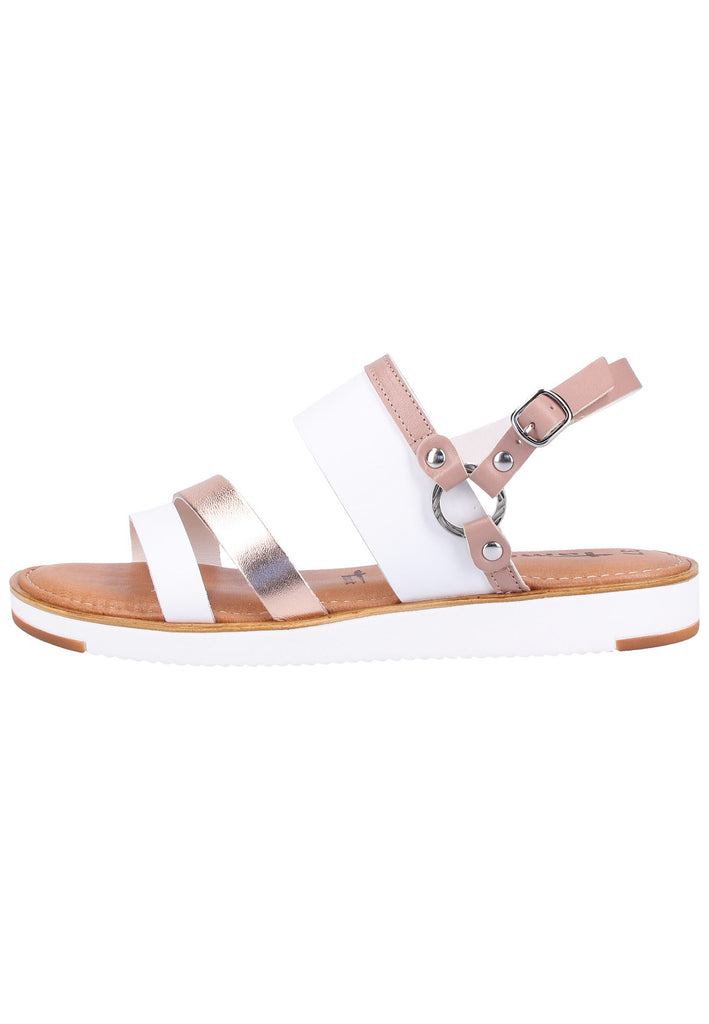 Tamaris Sandalen Leder Weiß - surf4shoes