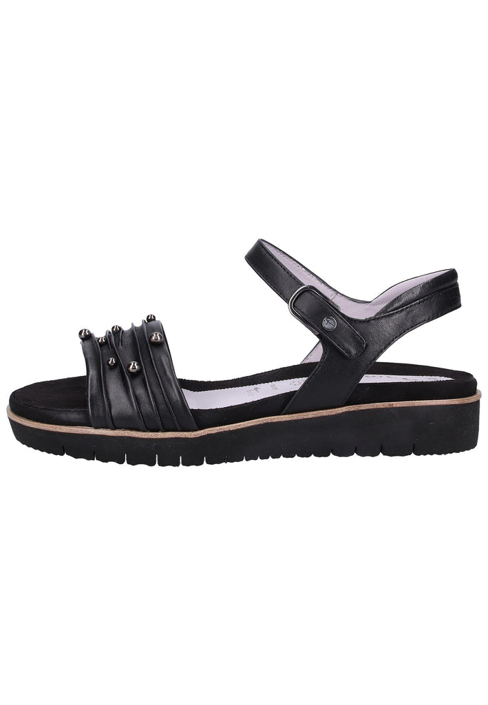 Tamaris Sandalen Leder Schwarz - surf4shoes