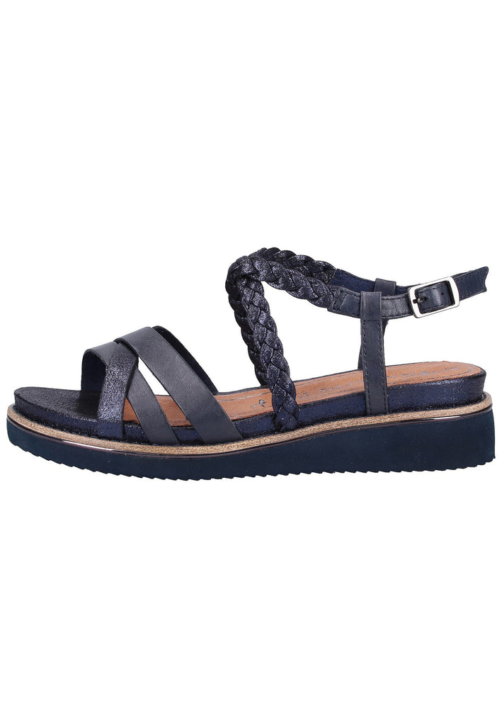Tamaris Sandalen Leder/Textil Navy - surf4shoes