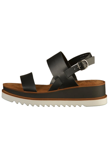 Tamaris Sandalen Leder Schwarz - surf4shoes