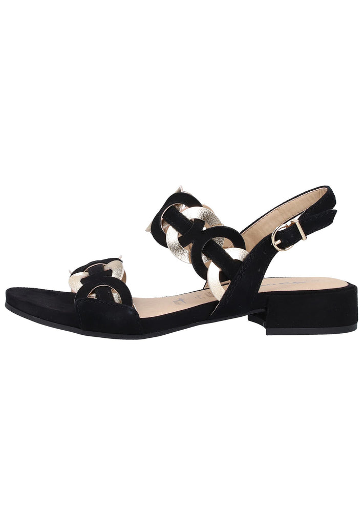 Tamaris Sandalen Leder/Textil Schwarz - surf4shoes