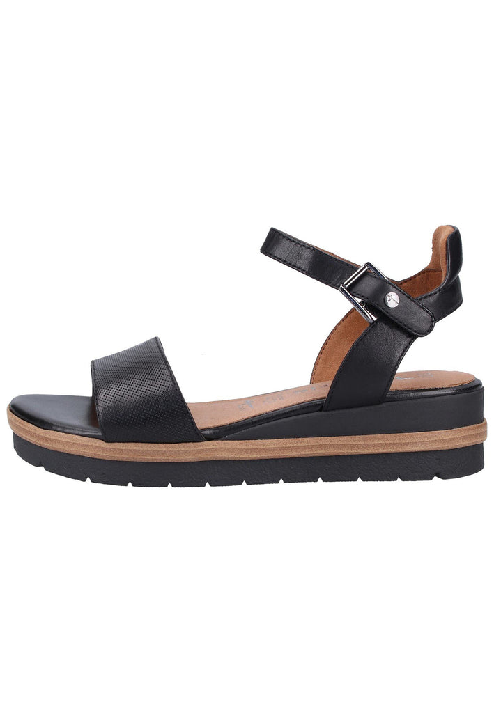 Tamaris Sandalen Leder Schwarz - surf4shoes