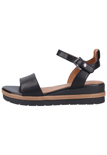 Tamaris Sandalen Leder Schwarz - surf4shoes