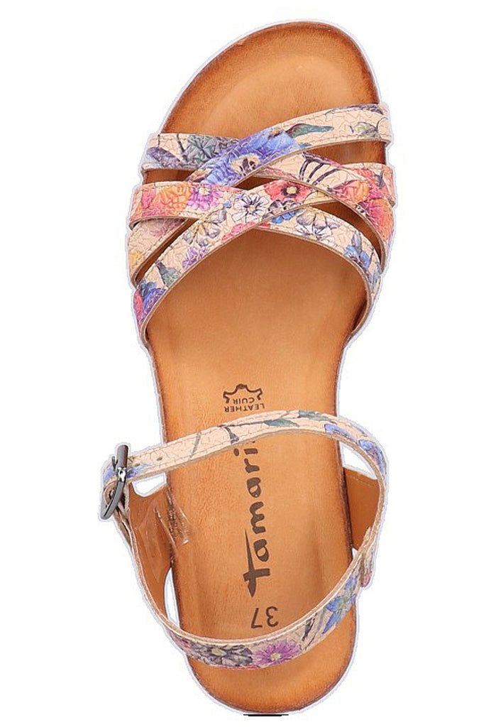 Tamaris Sandalen Leder Beige - surf4shoes