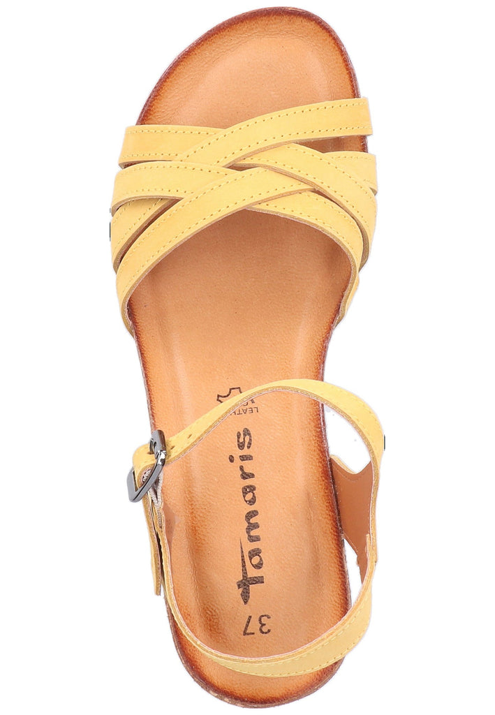 Tamaris Sandalen Leder Gelb - surf4shoes