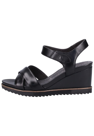 Tamaris Sandalen Leder Schwarz - surf4shoes