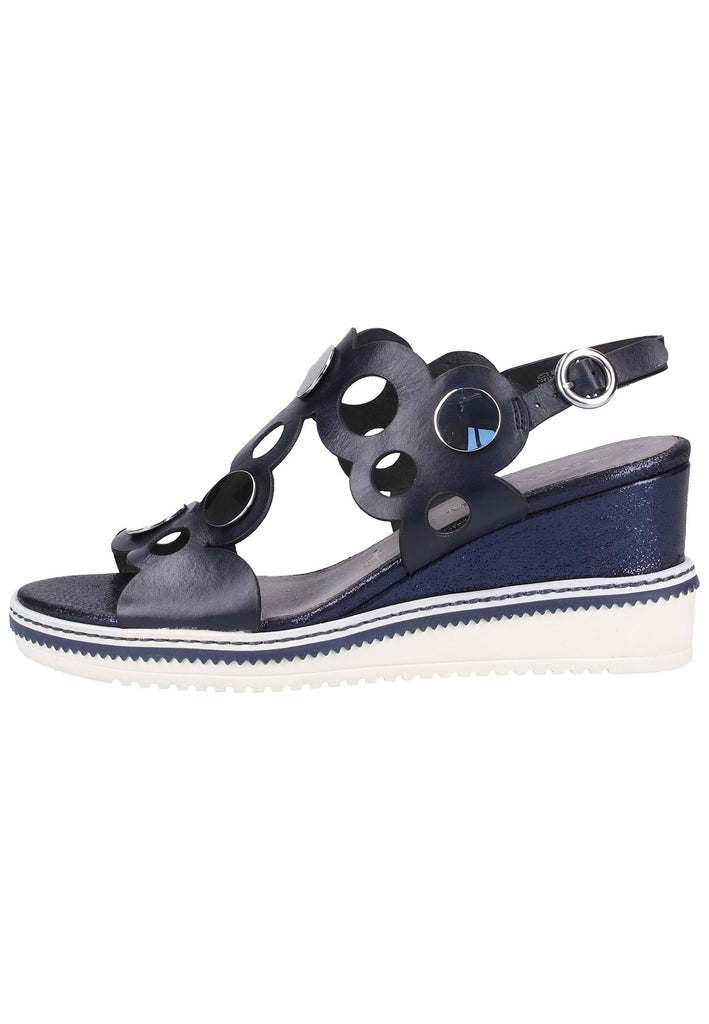 Tamaris Sandalen Leder Navy - surf4shoes