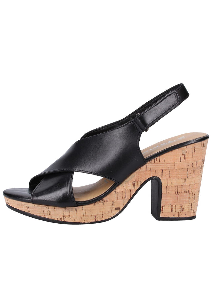 Tamaris Sandalen Leder Schwarz - surf4shoes
