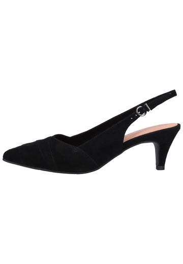 Tamaris Pumps Veloursleder Schwarz - surf4shoes