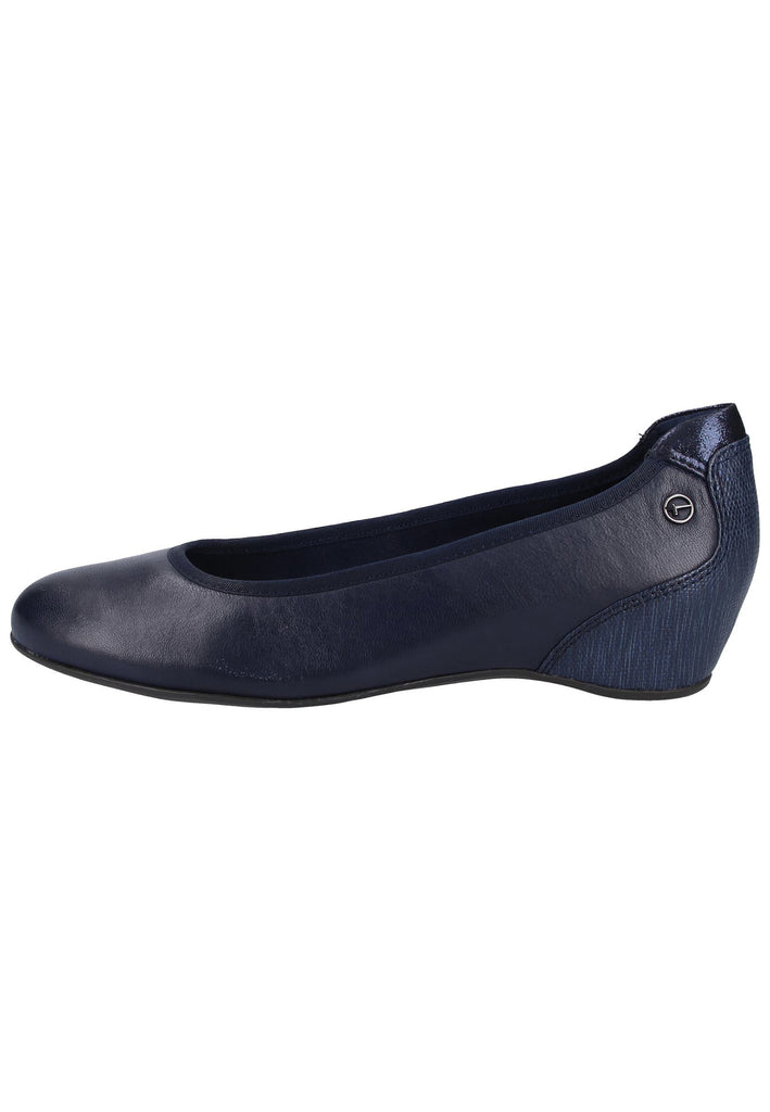 Tamaris Pumps Leder/Textil Navy - surf4shoes