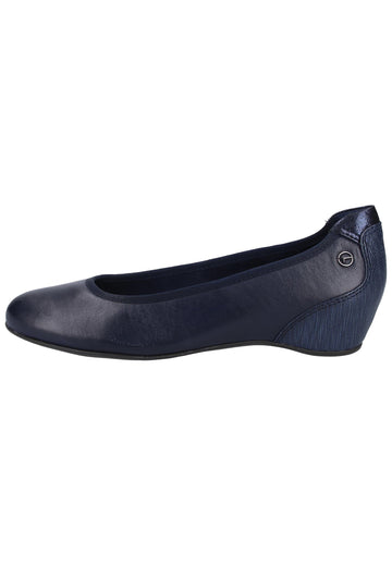 Tamaris Pumps Leder/Textil Navy - surf4shoes