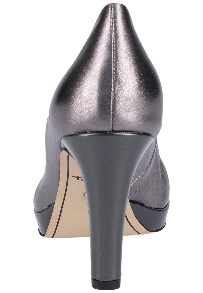 Tamaris Pumps Leder Platin - surf4shoes