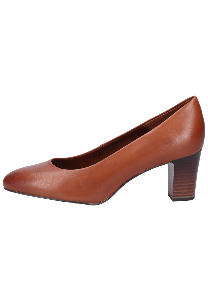 Tamaris Pumps Leder Cognac - surf4shoes