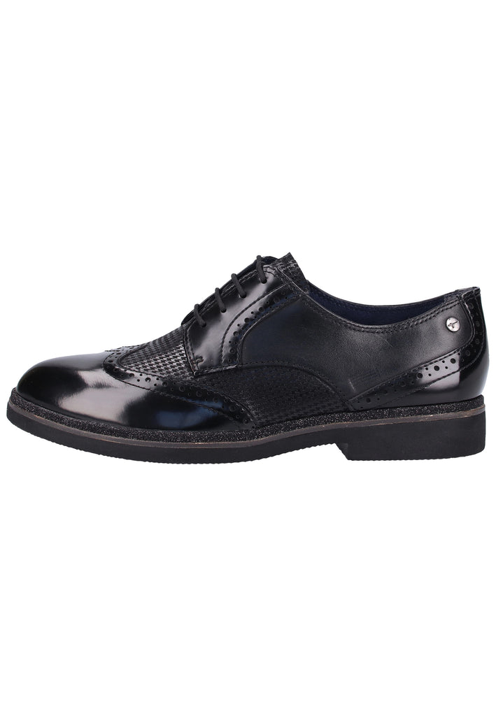 Tamaris Halbschuhe Leder/Textil Schwarz - surf4shoes