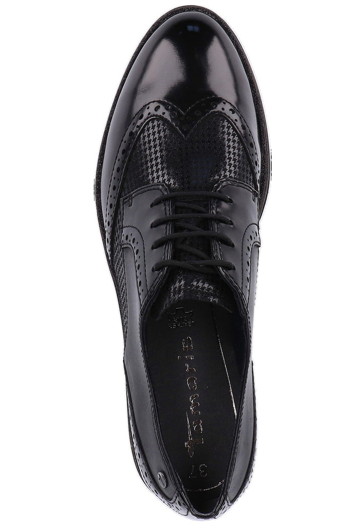 Tamaris Halbschuhe Leder/Textil Schwarz - surf4shoes