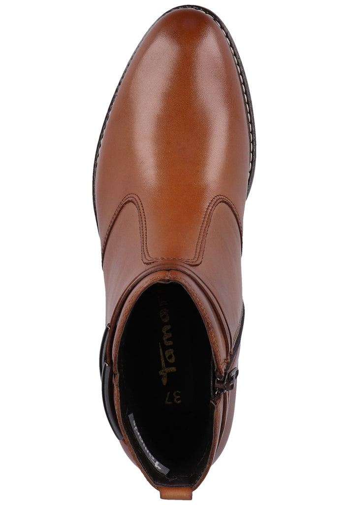 Tamaris Stiefelette Leder Nuss - surf4shoes
