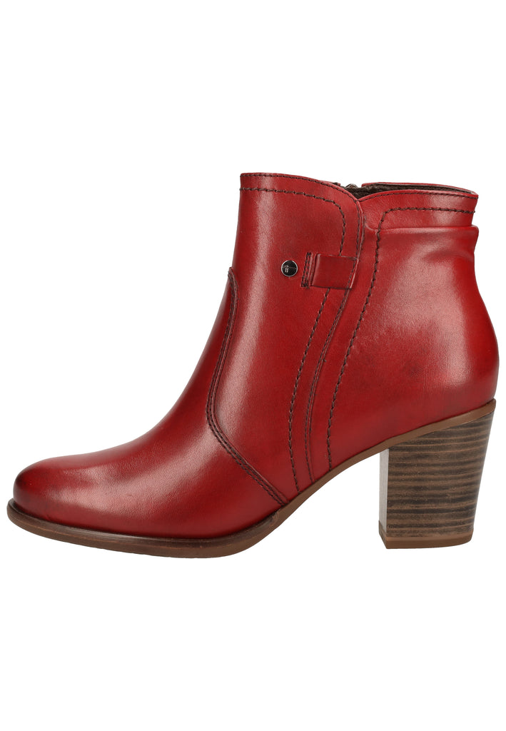 Tamaris Stiefelette Leder Rot - surf4shoes