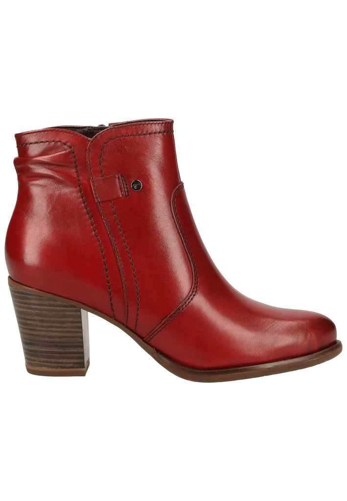 Tamaris Stiefelette Leder Rot - surf4shoes
