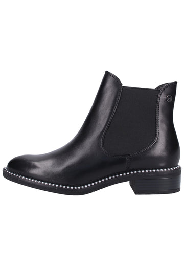 Tamaris Stiefelette Leder Schwarz - surf4shoes