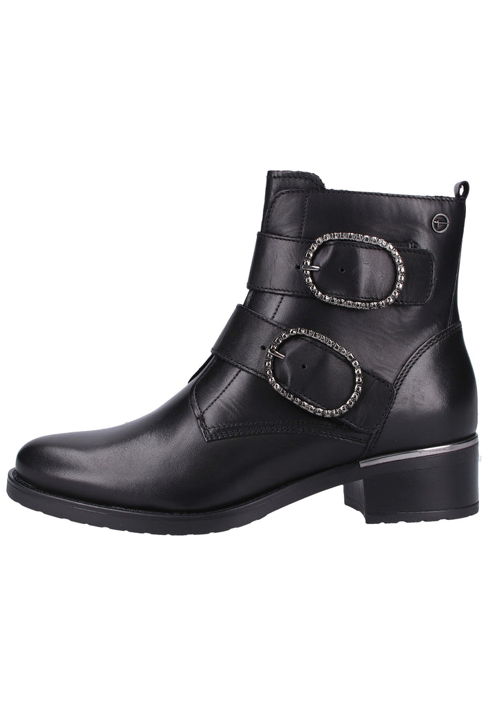 Tamaris Stiefelette Leder Schwarz - surf4shoes
