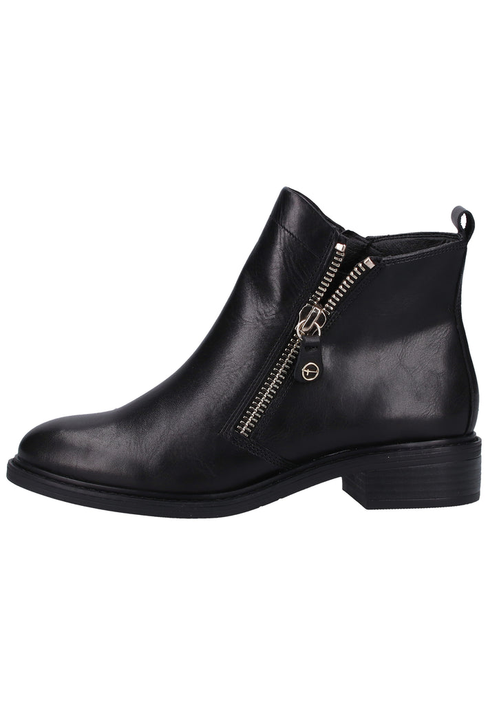 Tamaris Stiefelette Leder/Synthetik Schwarz/Gold - surf4shoes