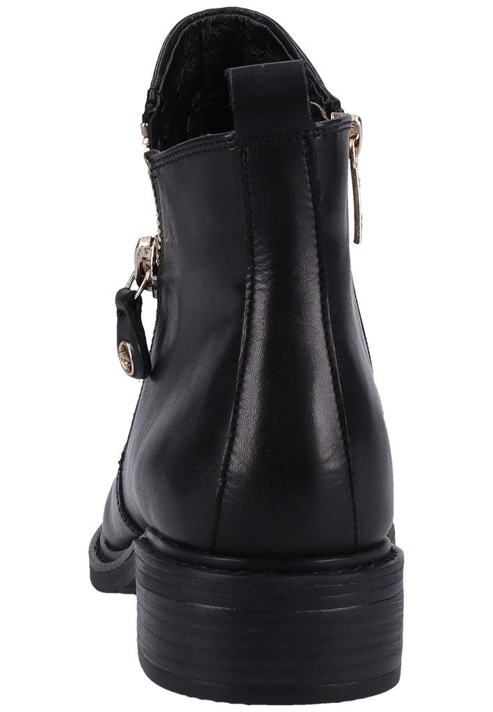 Tamaris Stiefelette Leder/Synthetik Schwarz/Gold - surf4shoes