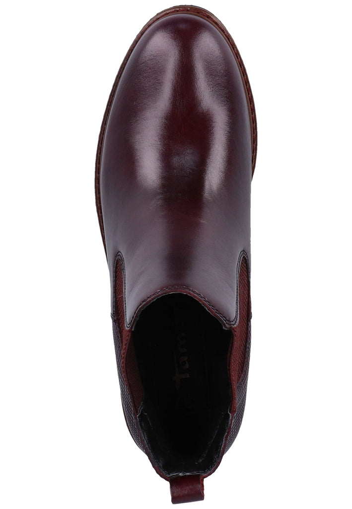 Tamaris Stiefelette Leder Bordeaux - surf4shoes