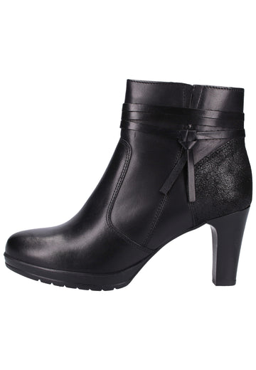 Tamaris Stiefelette Leder Schwarz - surf4shoes