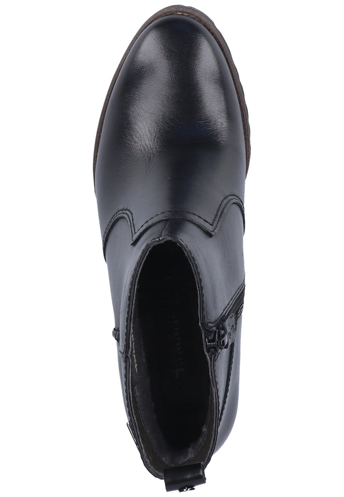 Tamaris Stiefelette Leder/Synthetik Schwarz Warmfutter - surf4shoes